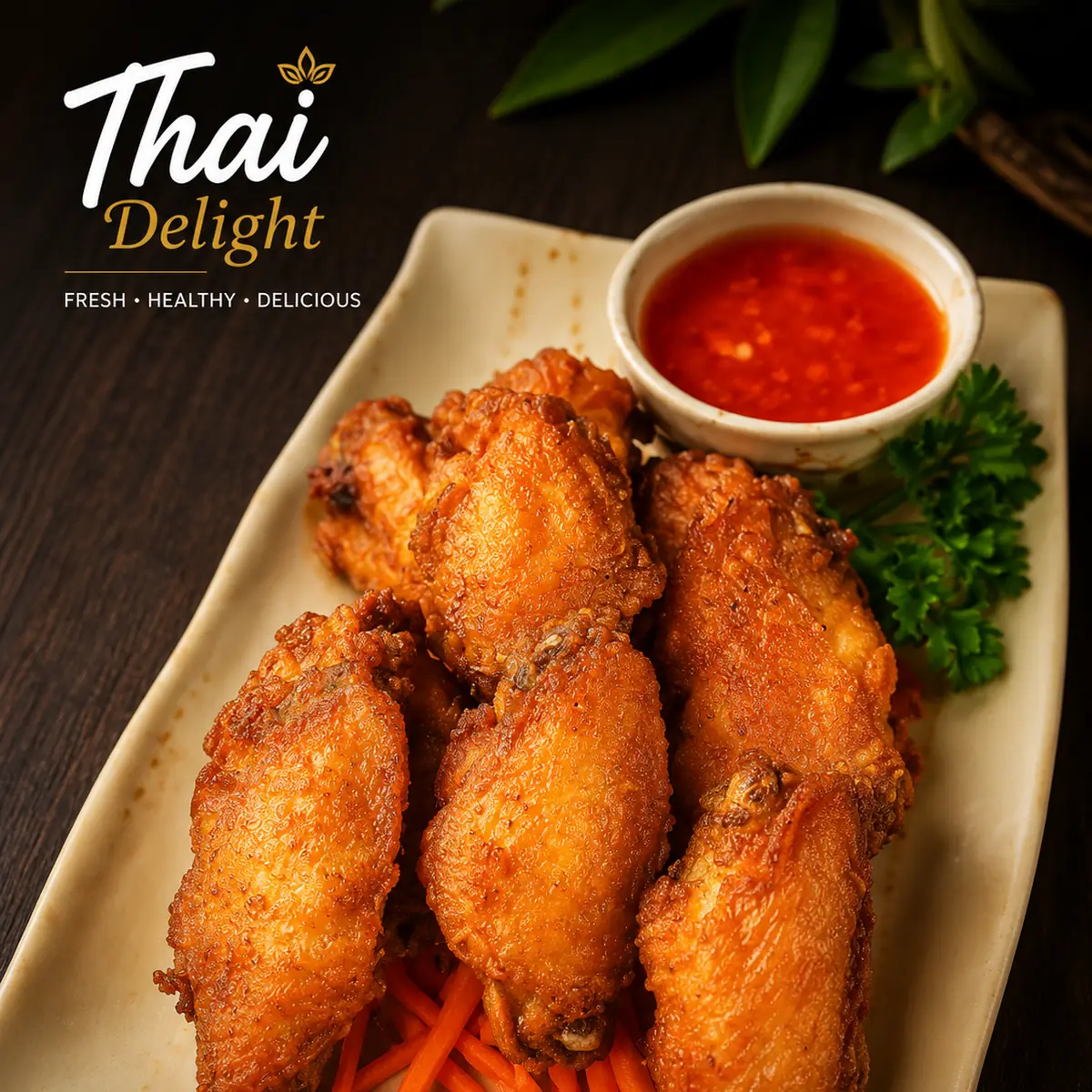 Thai Deep Fried Chicken Wings