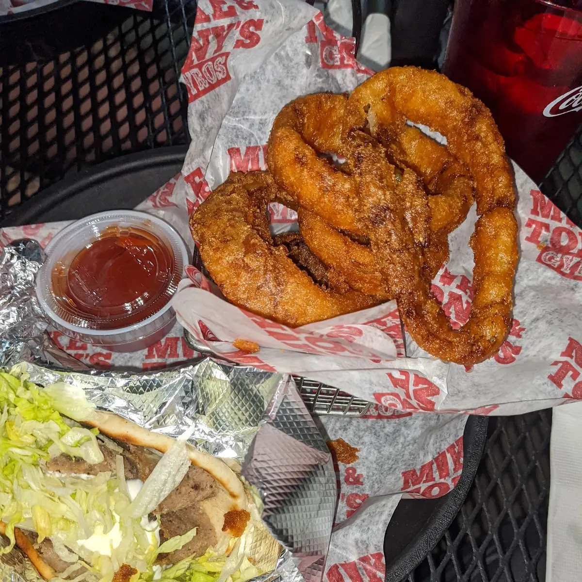 Gyro and Onion Rings