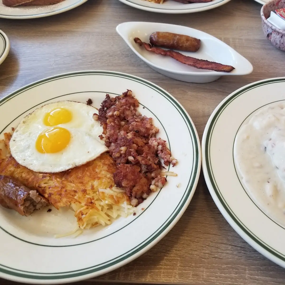 Corned Beef Hash & Eggs with Biscuits & Gravy