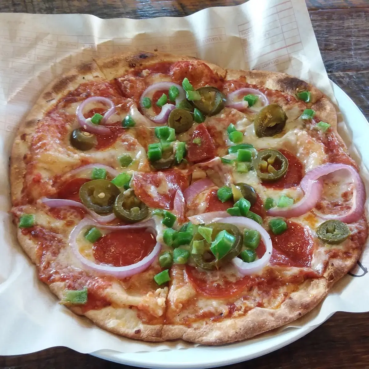 Mod Pizza with Various Toppings