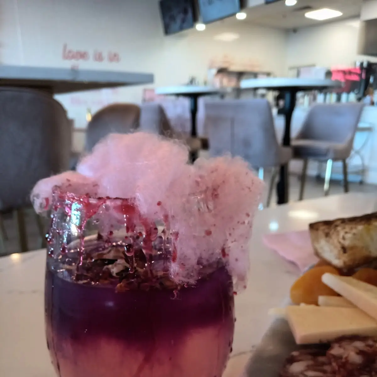 Cotton Candy Champagne Cocktail