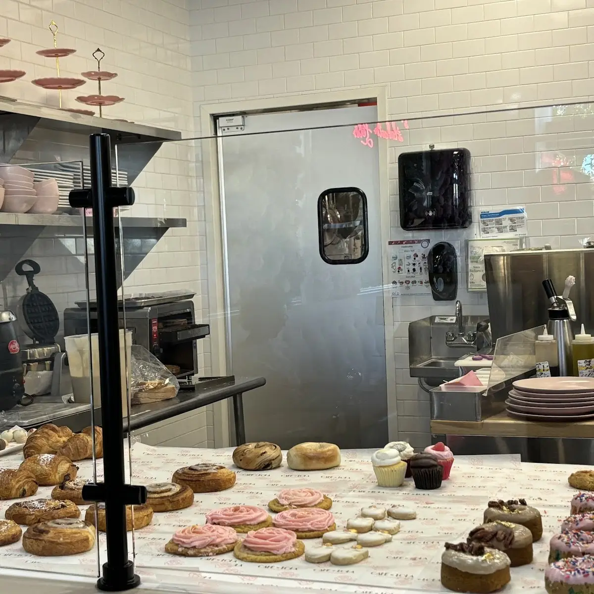 Display Case with Assorted Pastries