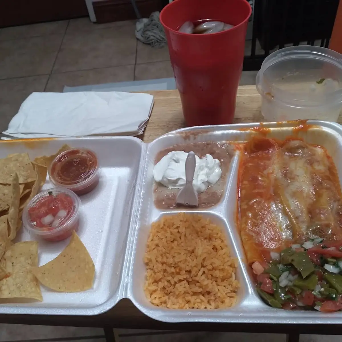 2 Beef Tacos & 1 Cheese Enchiladas
