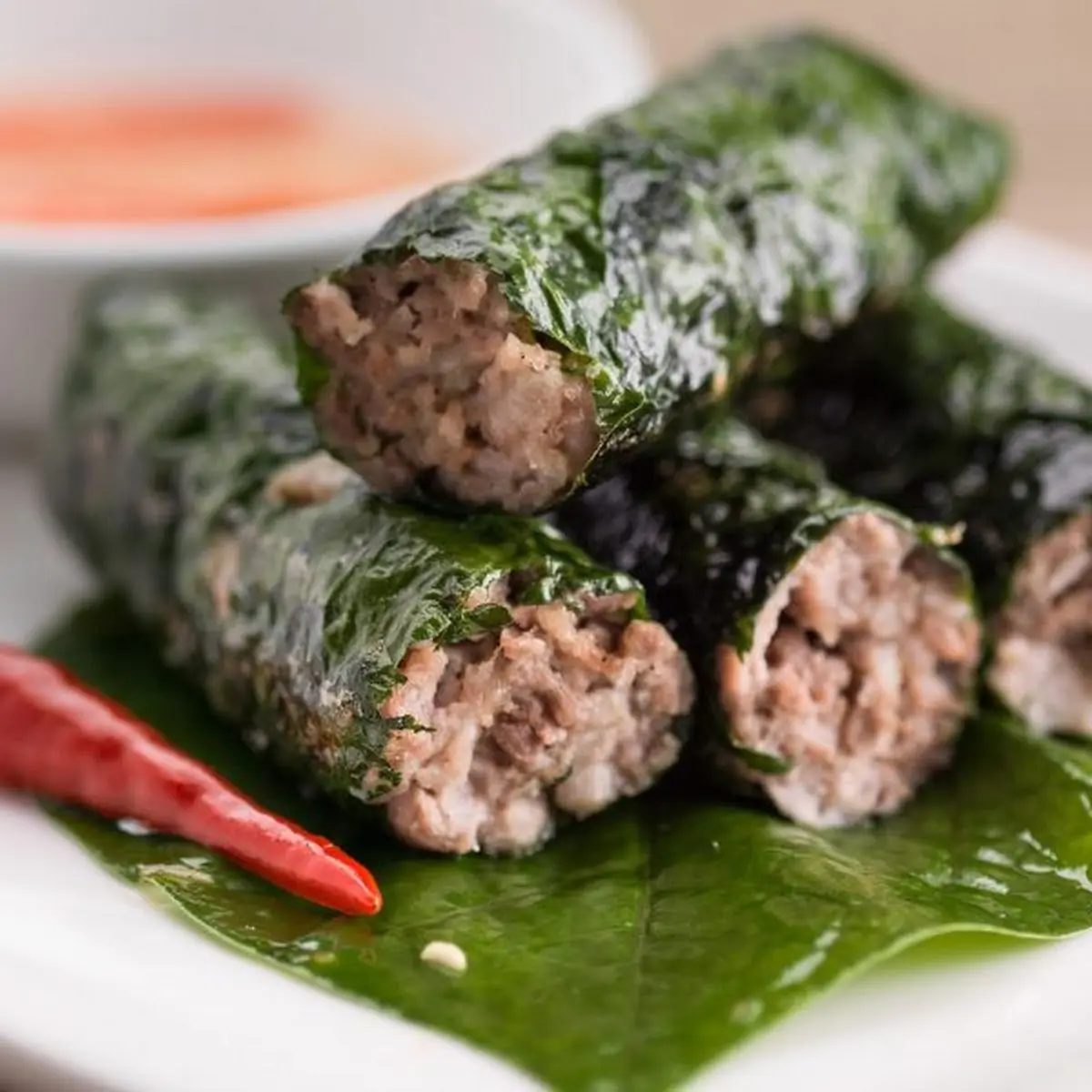 Marinated Beef Wrapped in Grape Leaf
