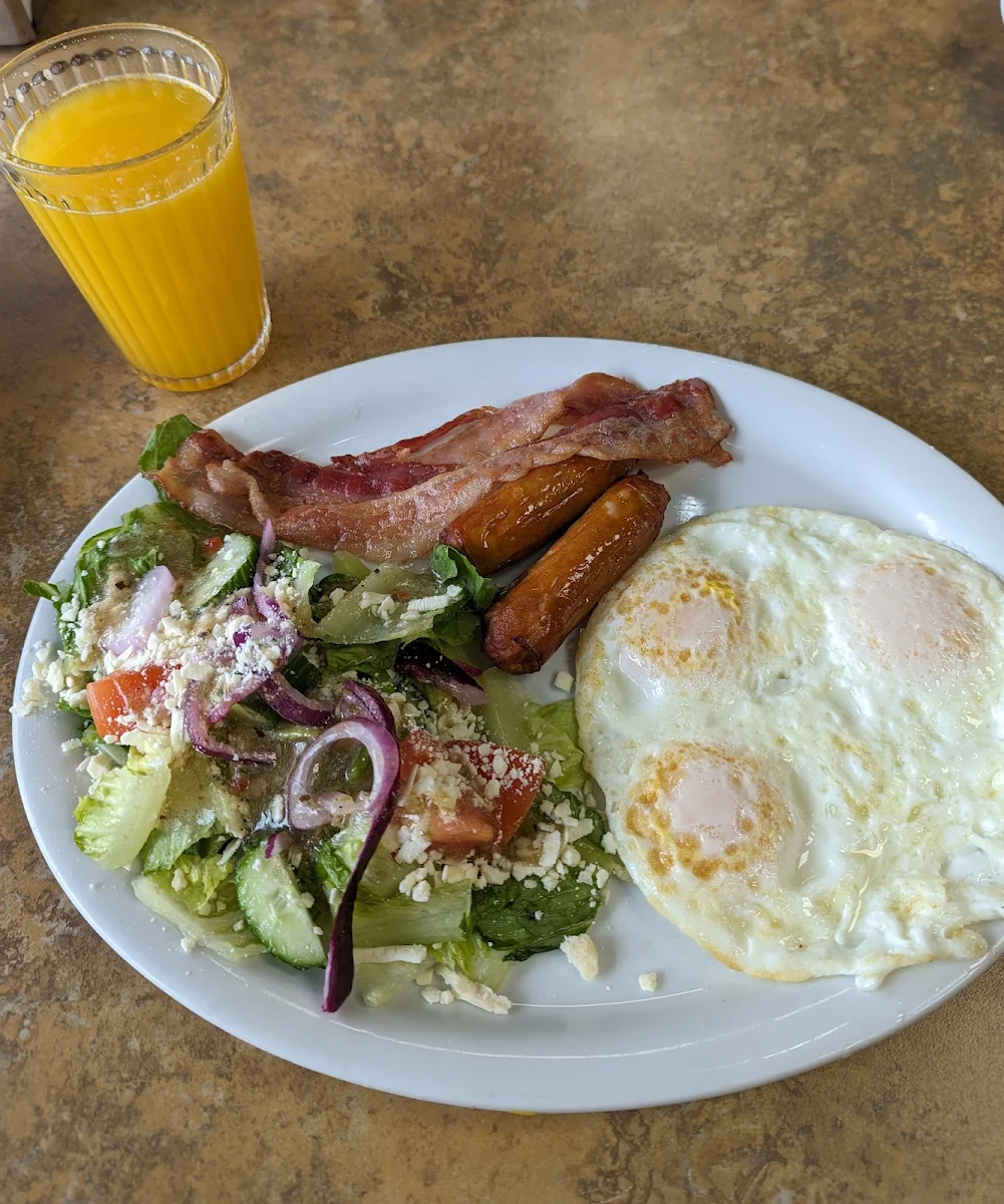 Special 3 with French Toast not Shown and Greek Salad Instead of Home Fries 2, Good Egg Dining