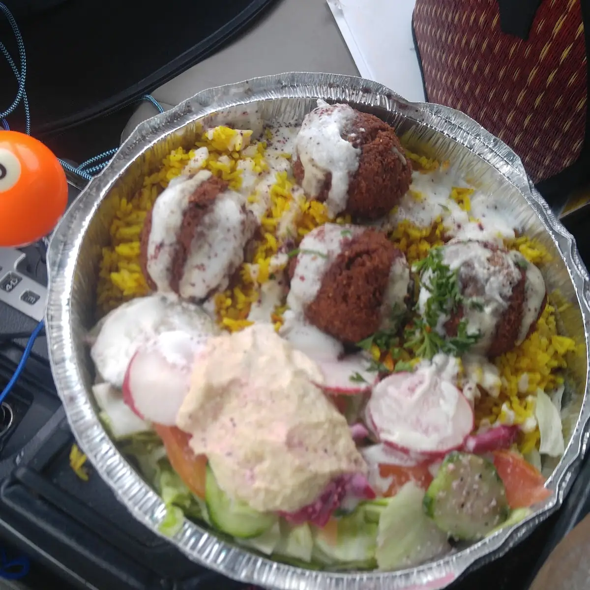 Half Cauliflower 2 Falafel on Fries Bowl