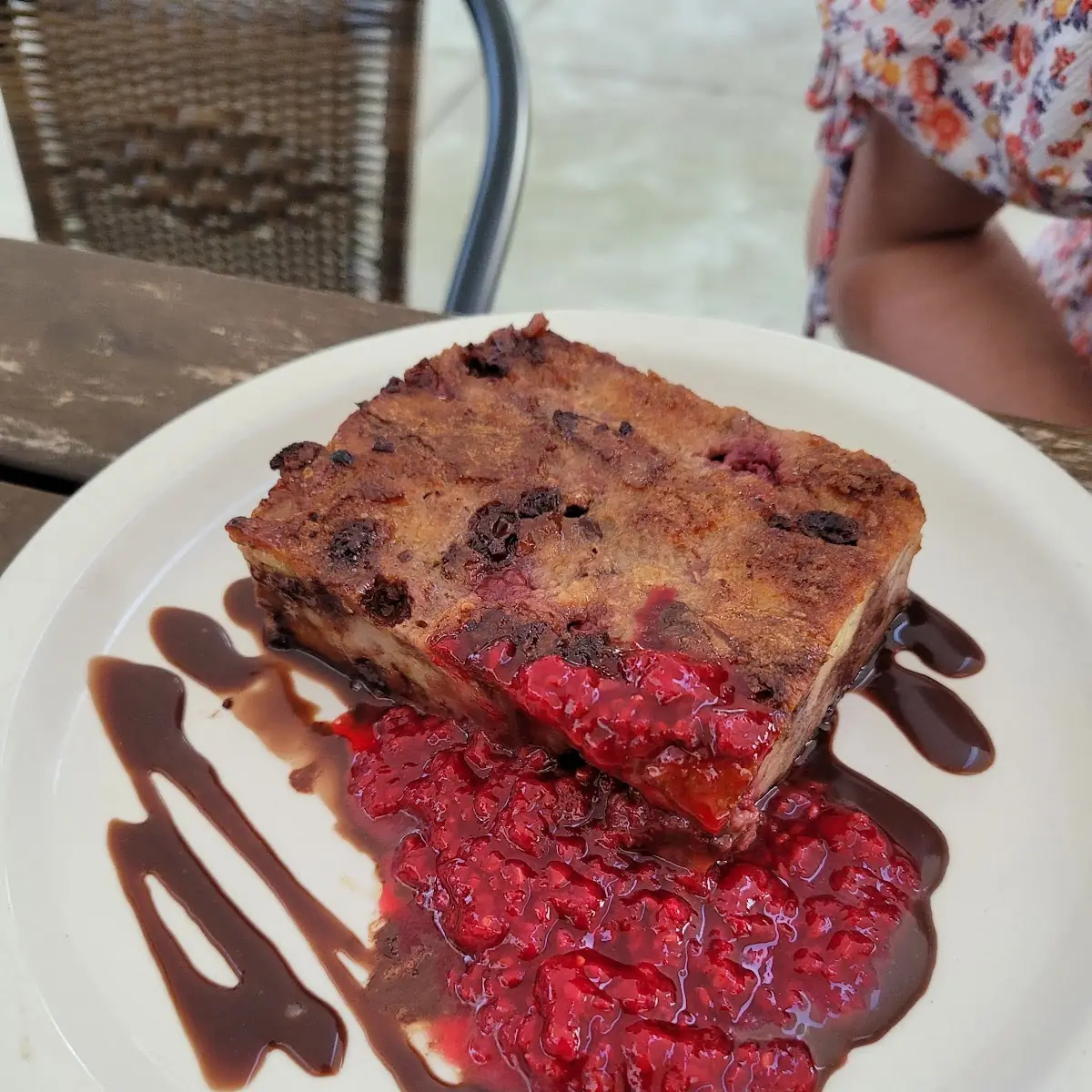 Raspberry Chocolate Bread Pudding