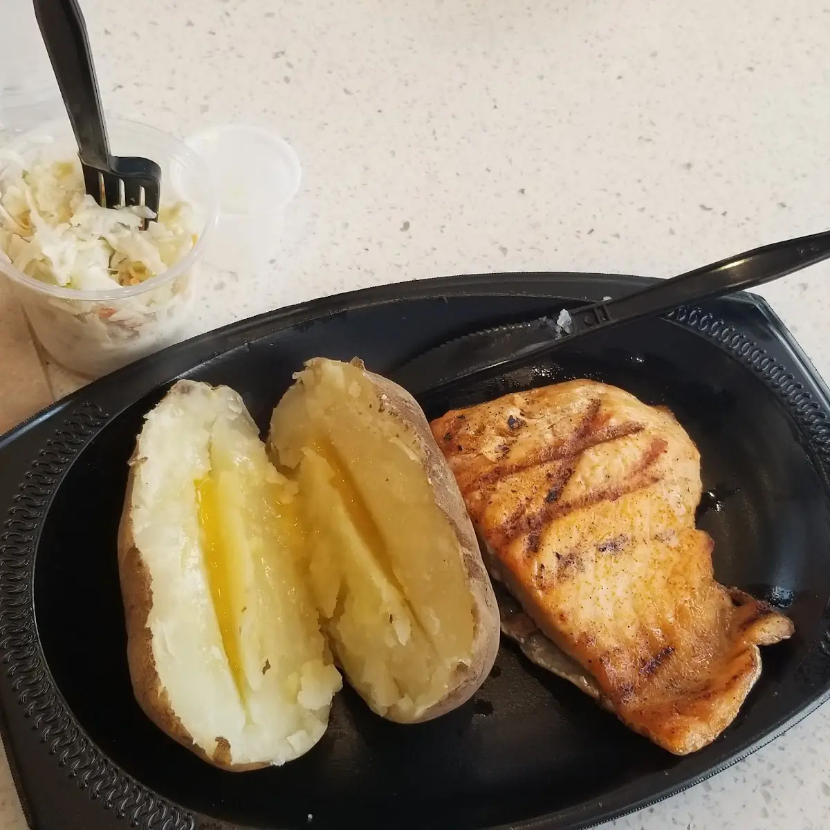Salmon and Baked Potato