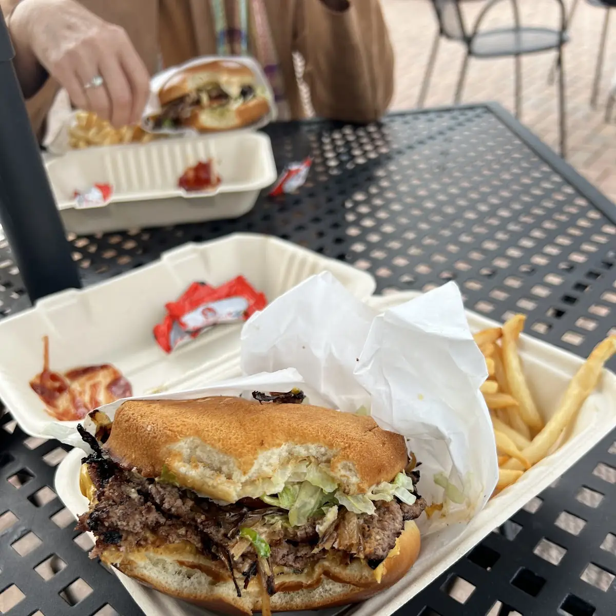 Double Cheeseburger and Fries