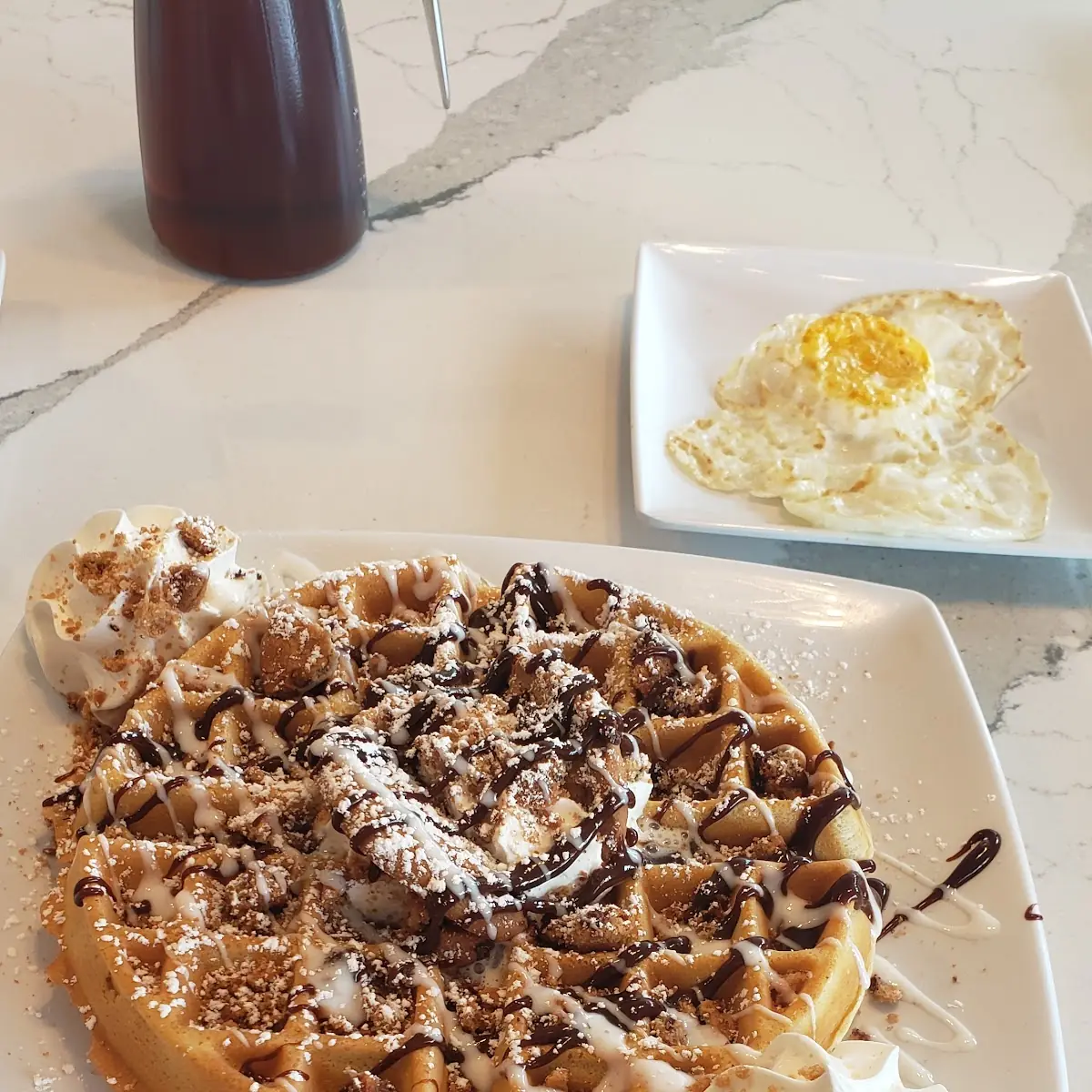 Chocolate Chip Cookie Dough Waffle