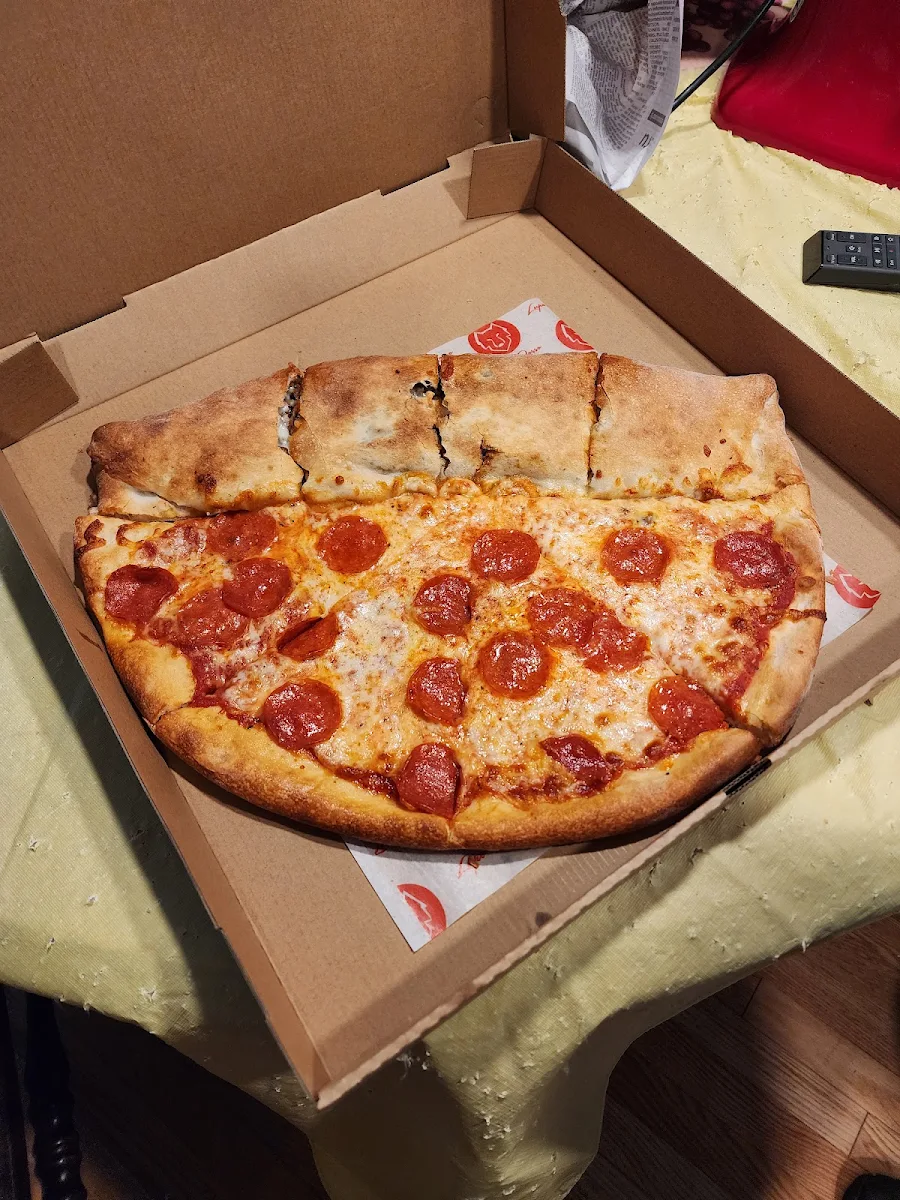 Cheesesteak and Pepperoni Pizza