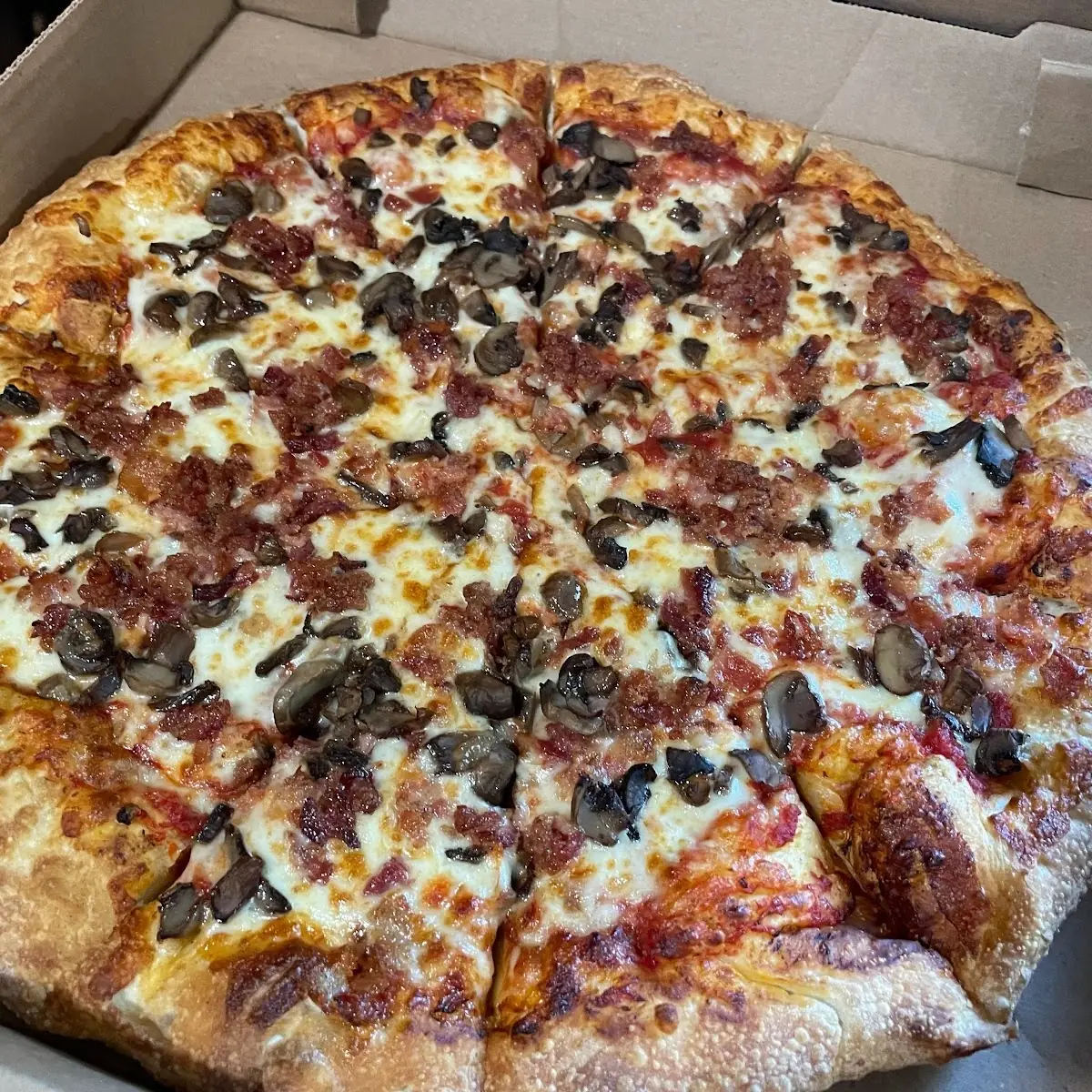 Bacon and Mushroom Pizza