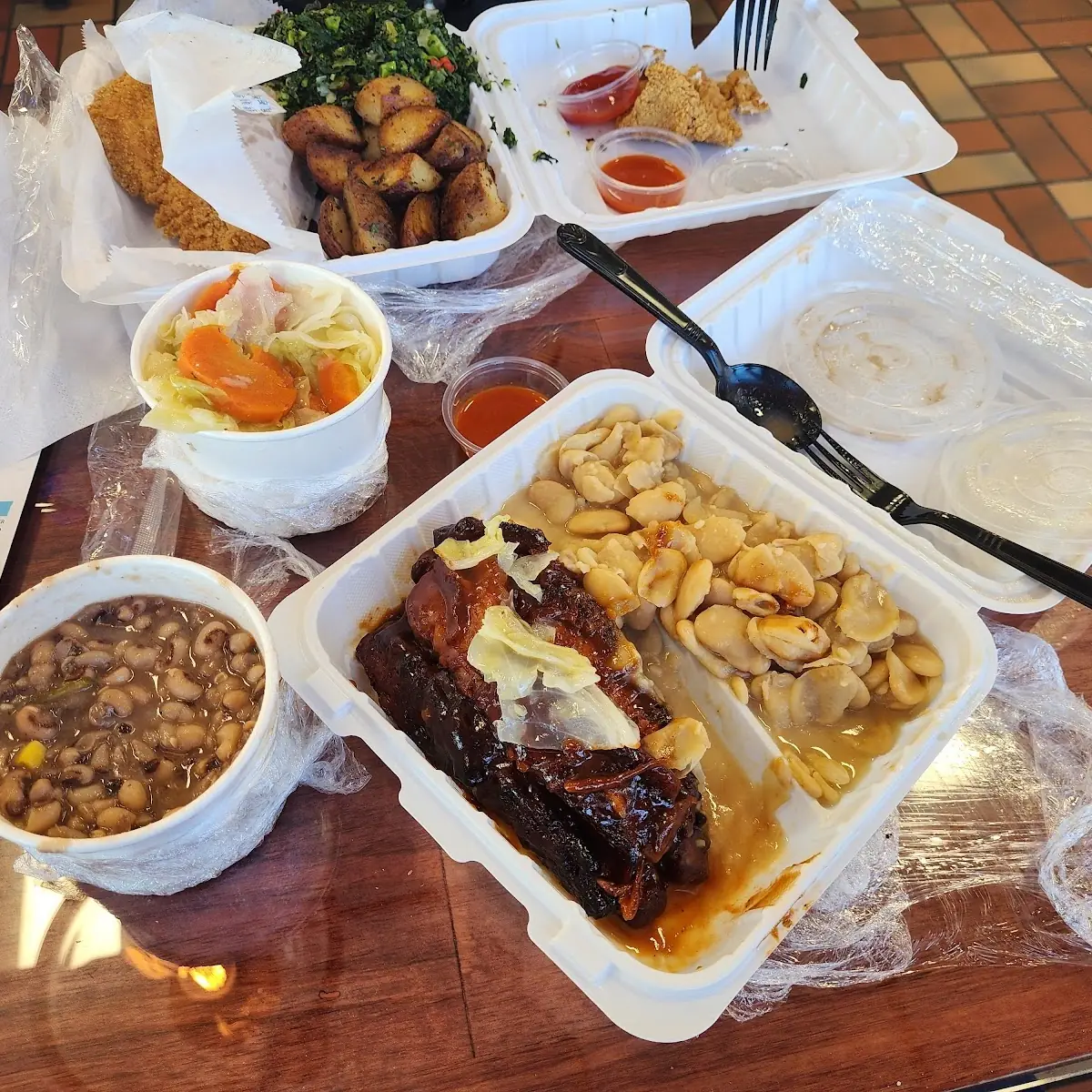 Ribs Black Beans Cabbage