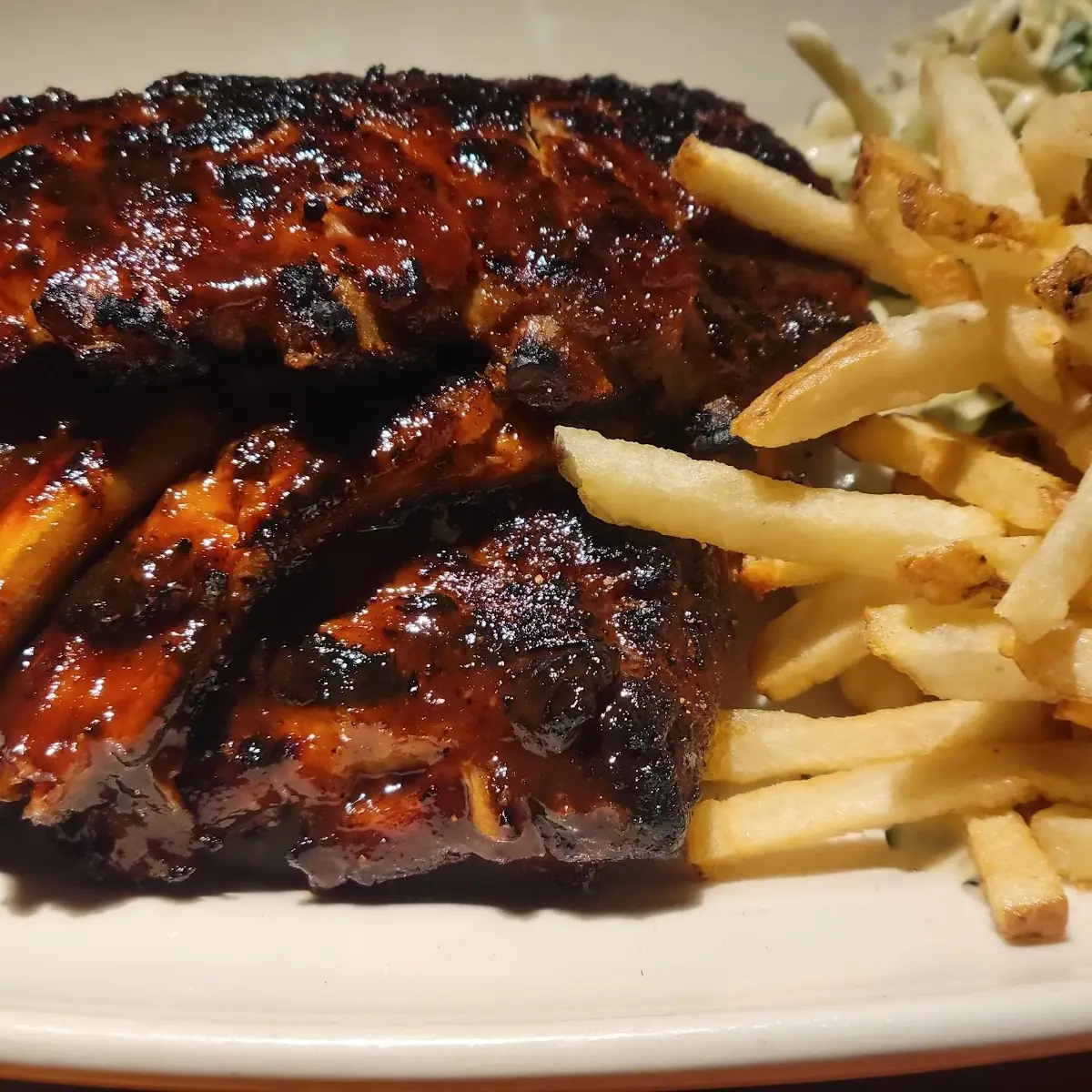 BBQ Rib with a Loaded Baked Potato