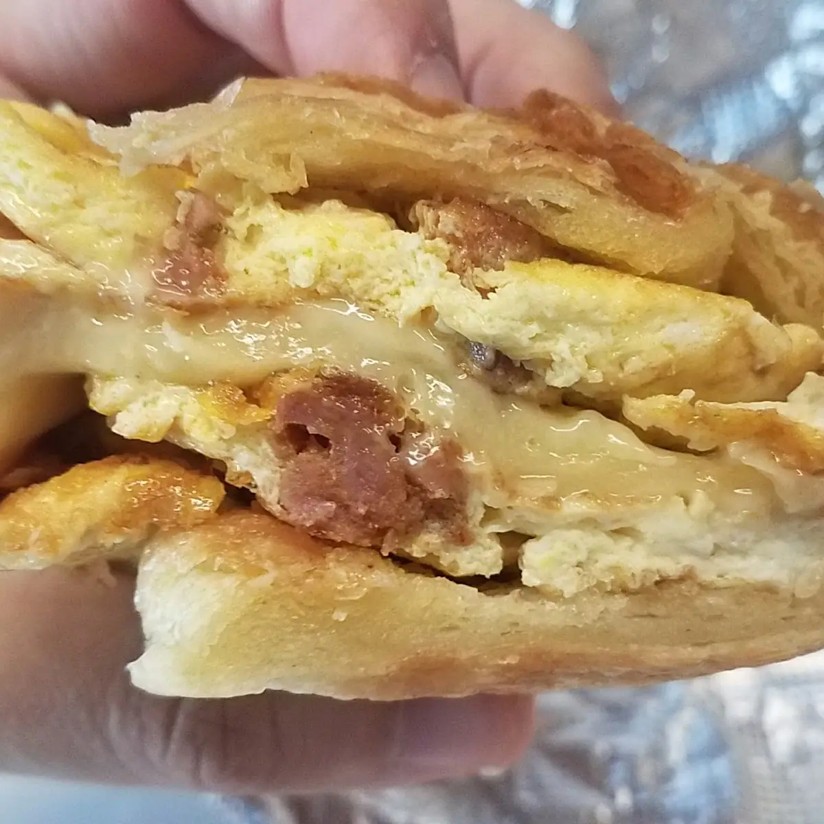 Chorizo Eggs Gouda Sandwich
