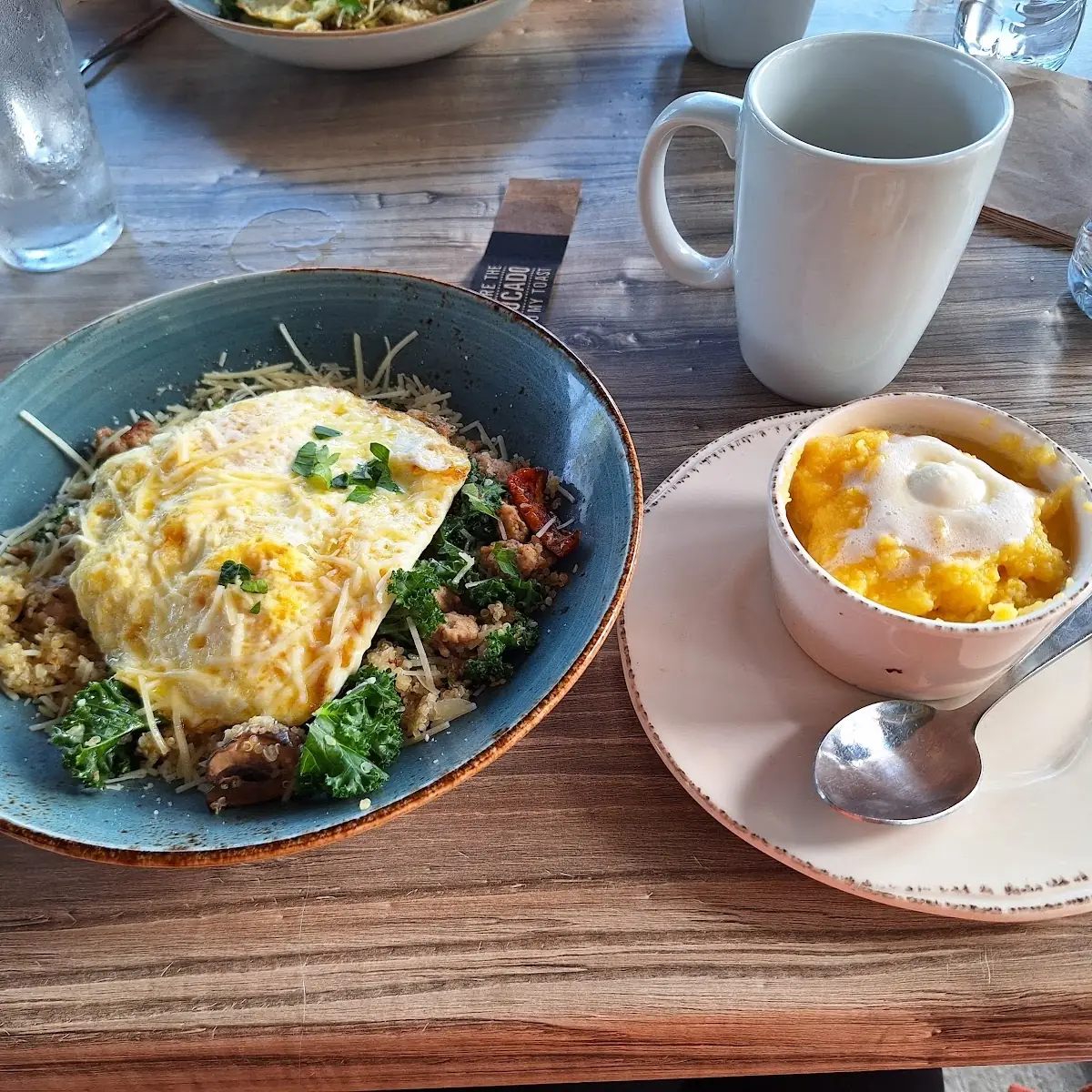 Quinoa Bowl Sausage and Cheese Omelet