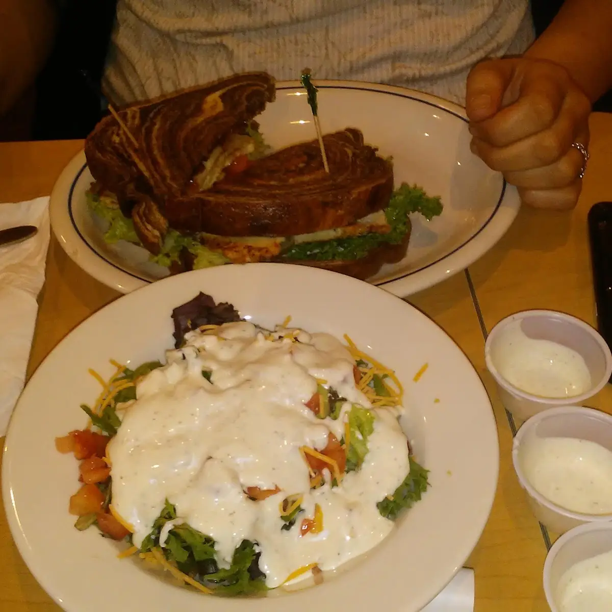 Marble Rye Turkey Sandwhich