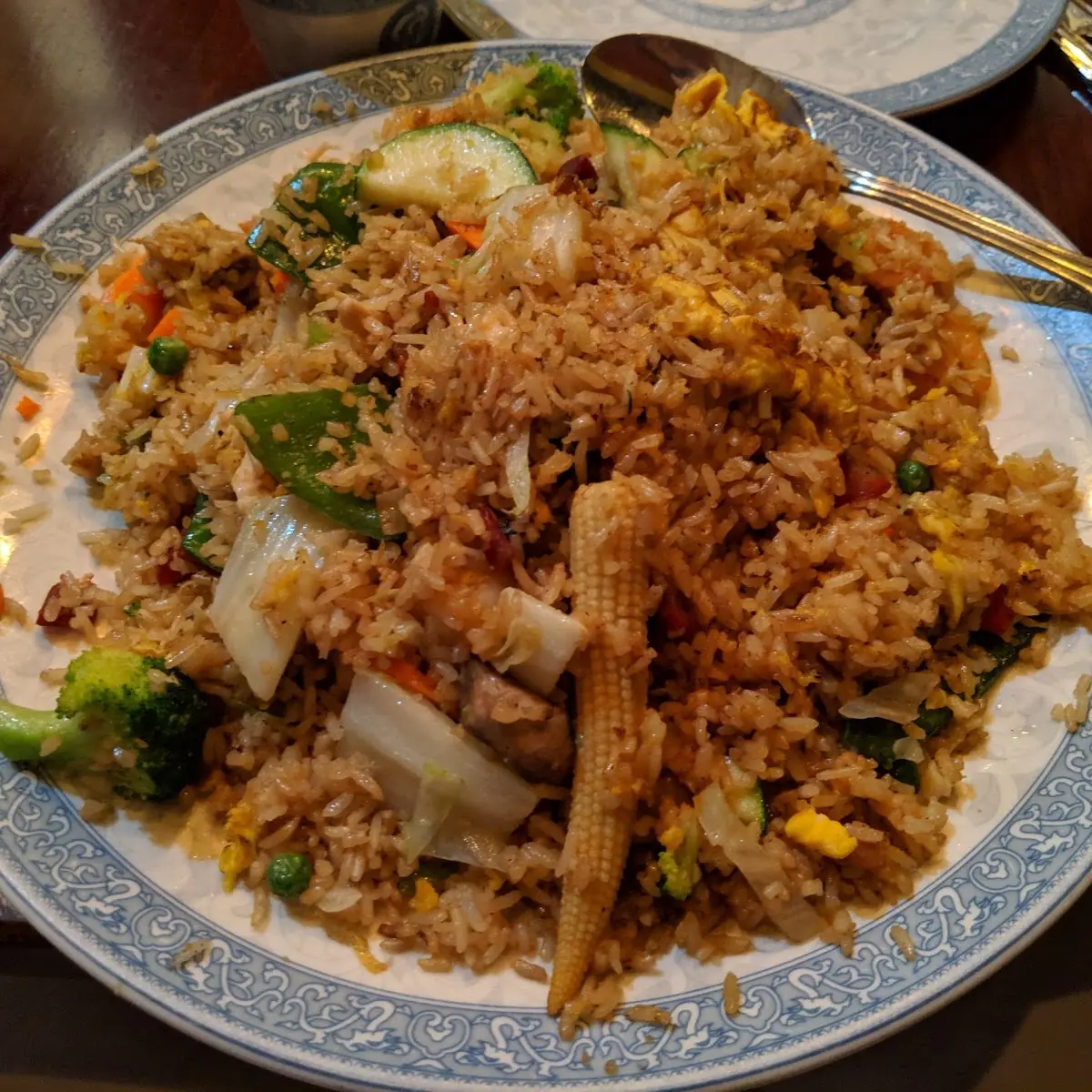 Yang Zhou Fried Rice with Vegetables Added