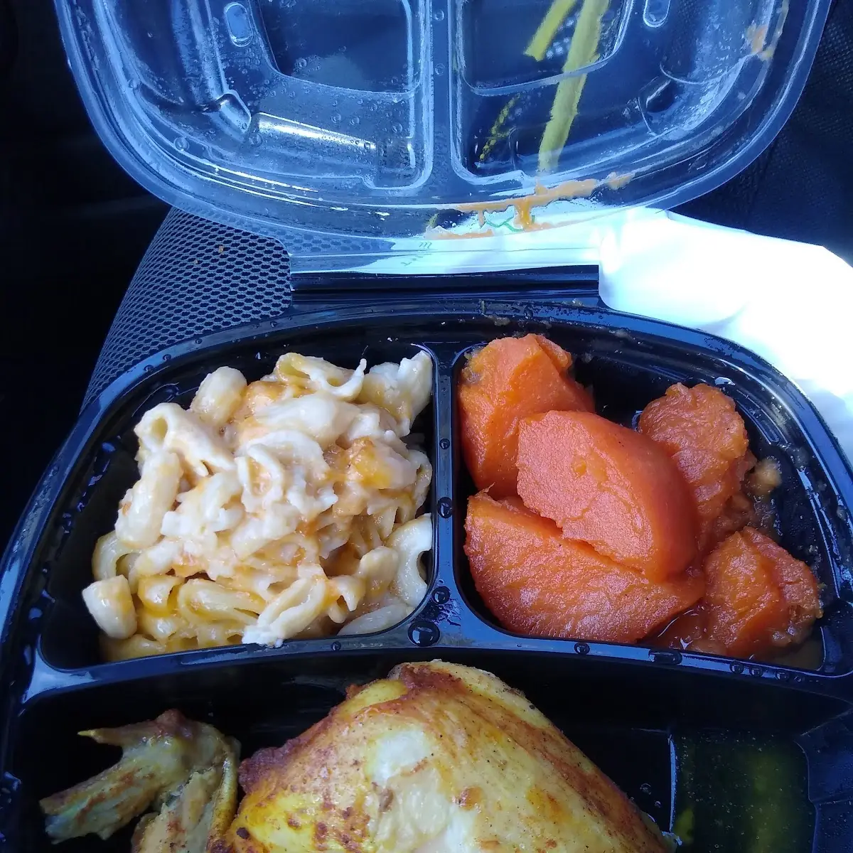 Baked Chicken Sweet Potatoes Mac and Cheese