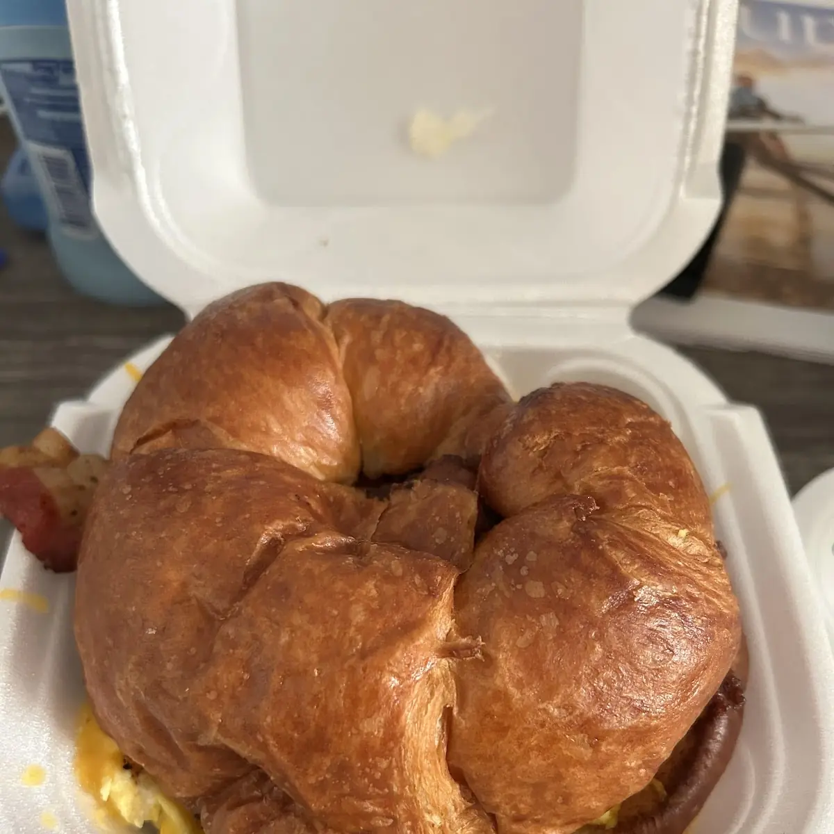 Croissant Sandwich with Turkey Sausage