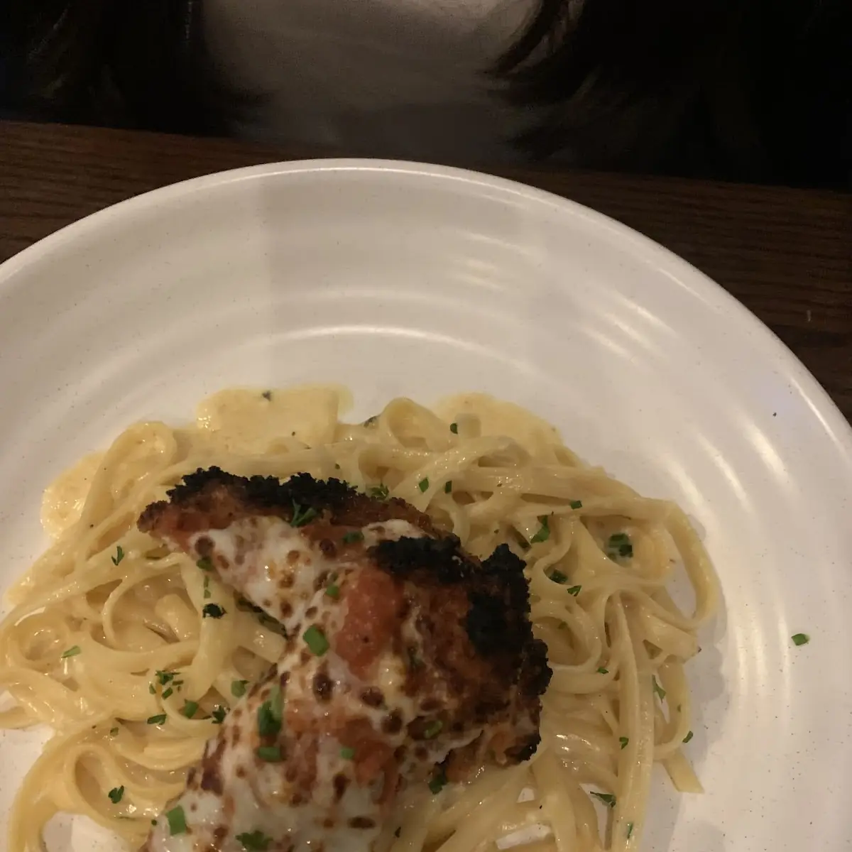 Chicken Parmesan with Fettuccine Alfredo