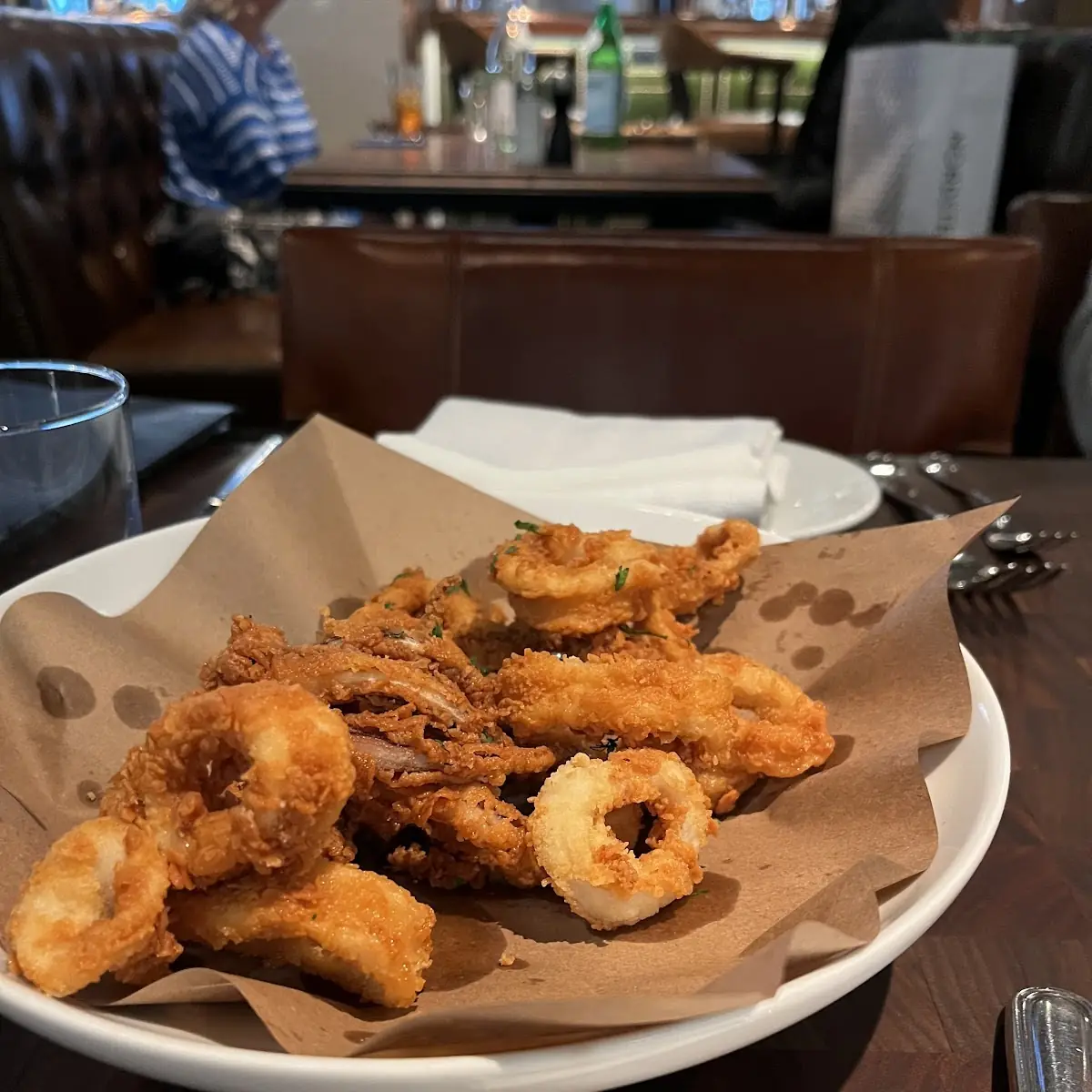 Crispy Fried Calamari Rings Appetizer