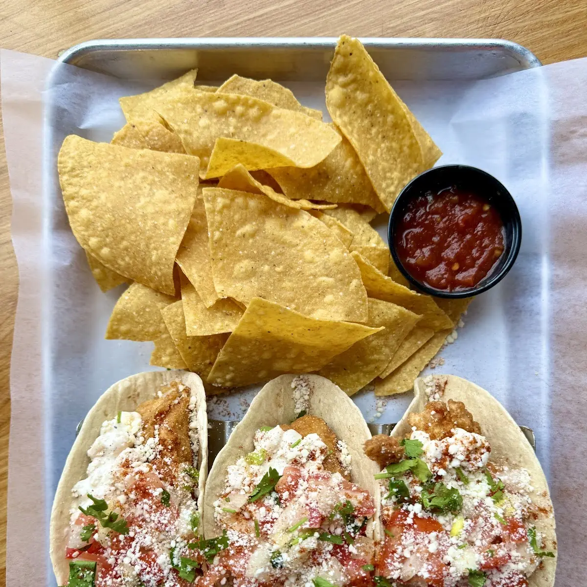 Fish Tacos with Tortilla Chips