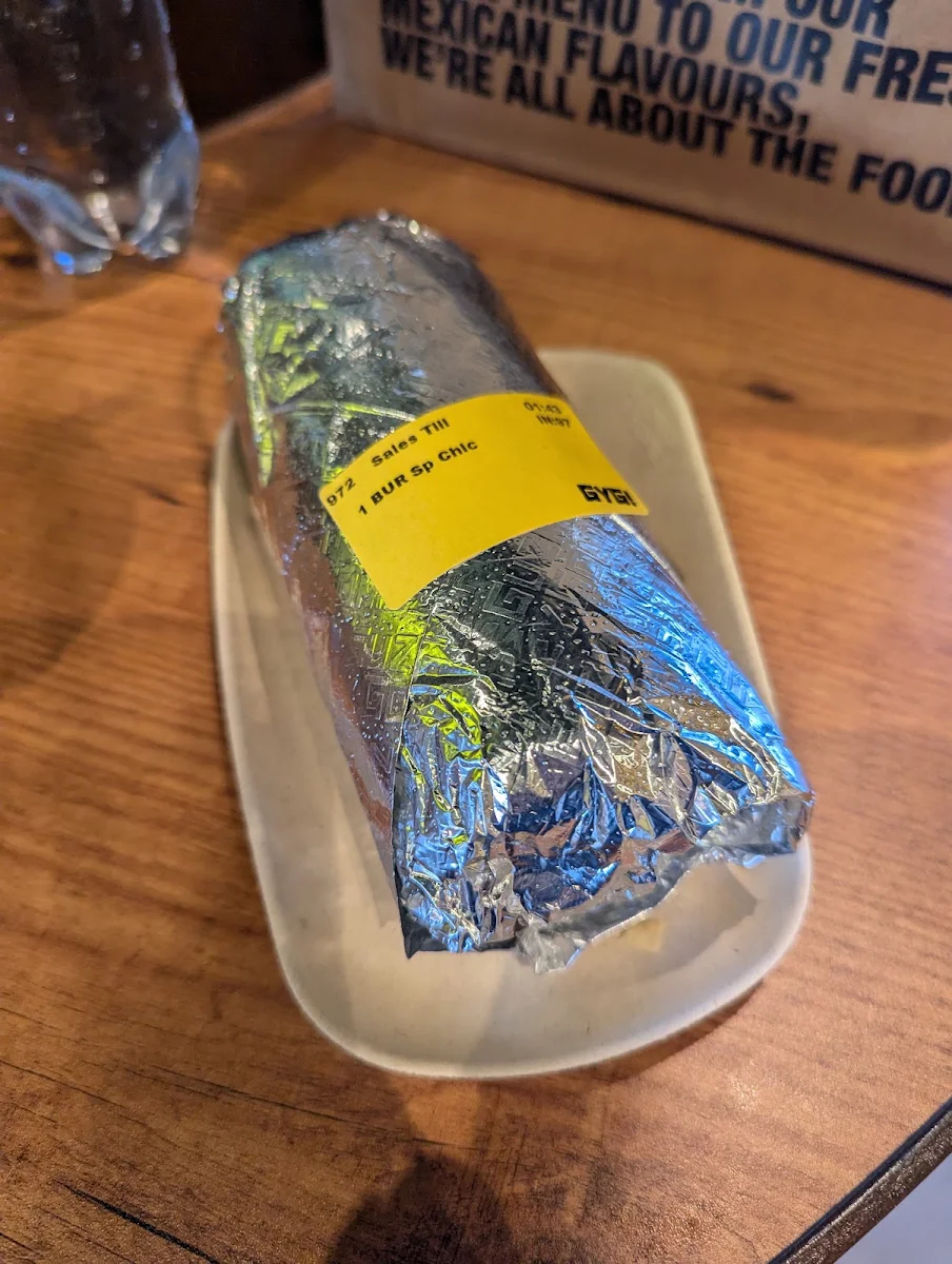 Spicy Chicken Burrito, Guzman y Gomez - Wilsonton