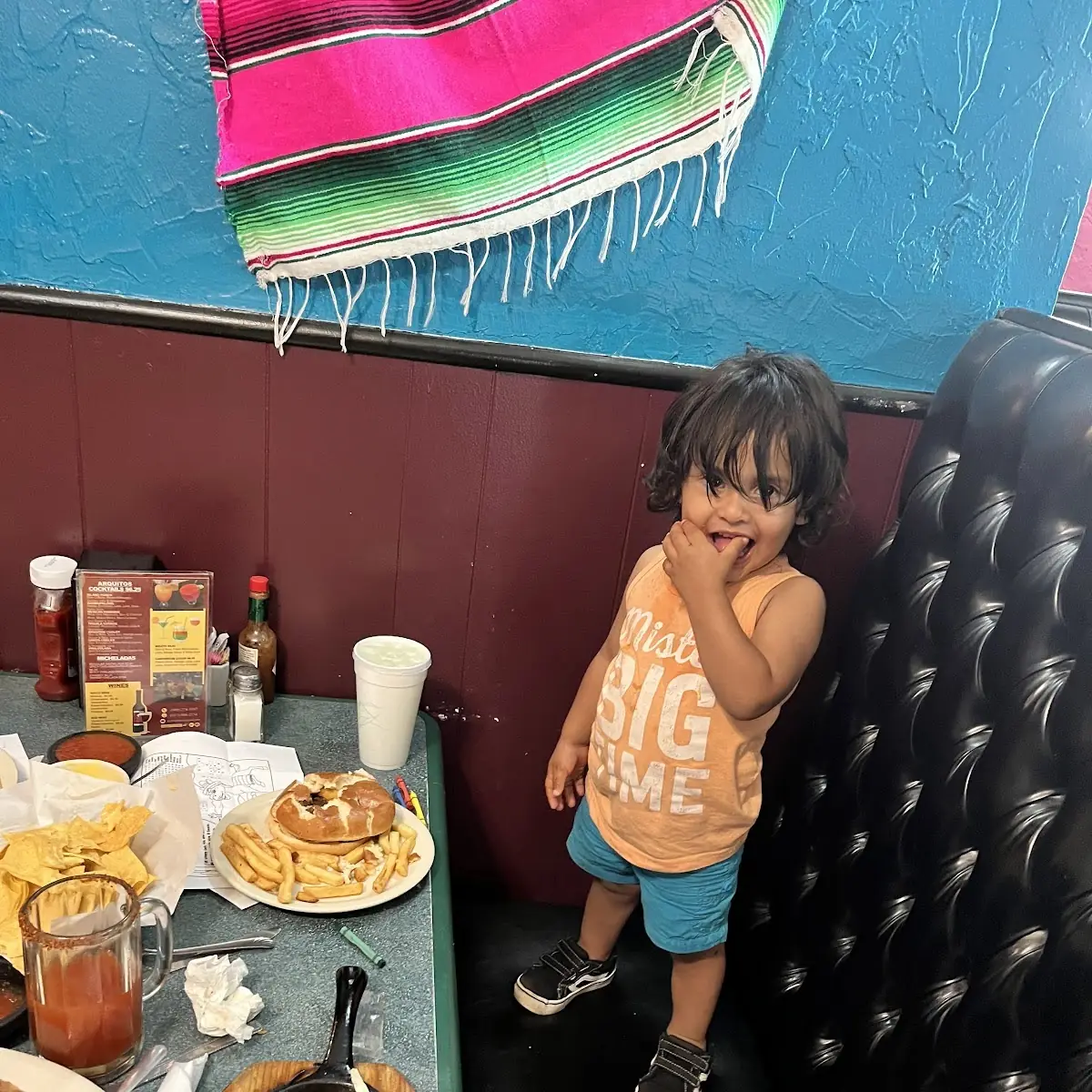 A Burger and Fries and Lemonade