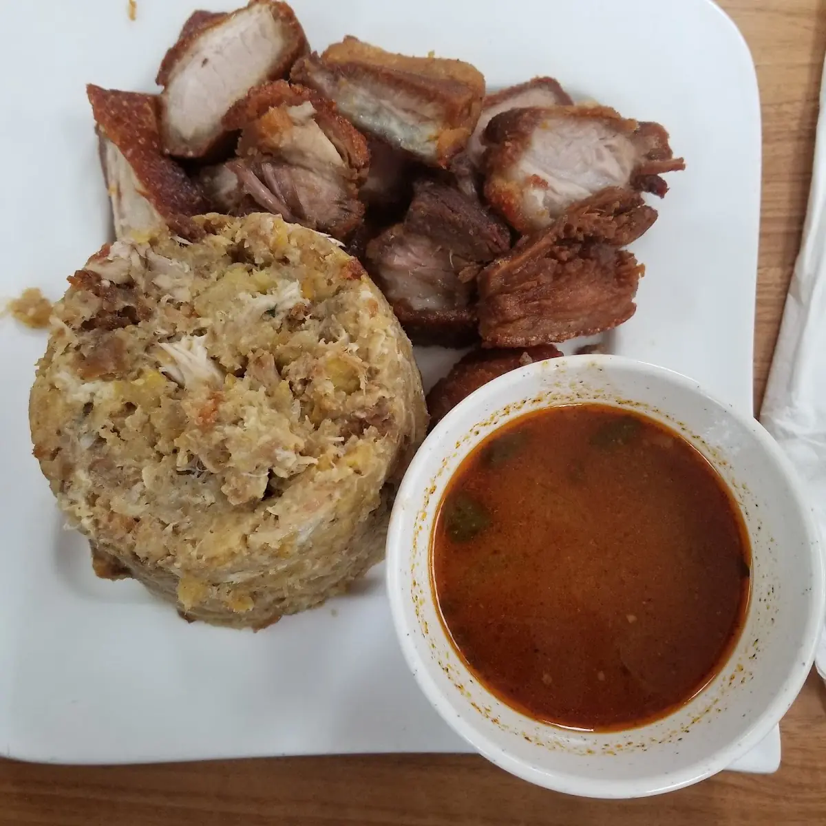 Pork Mofongo Mofongo De Chicharrones