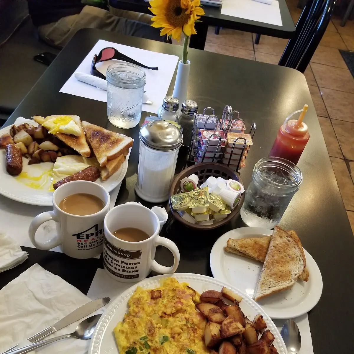 Western Omelette with Cheddar & Classic Breakfast