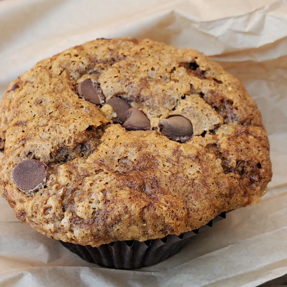 Vegan Banana Chocolate Chip Muffin