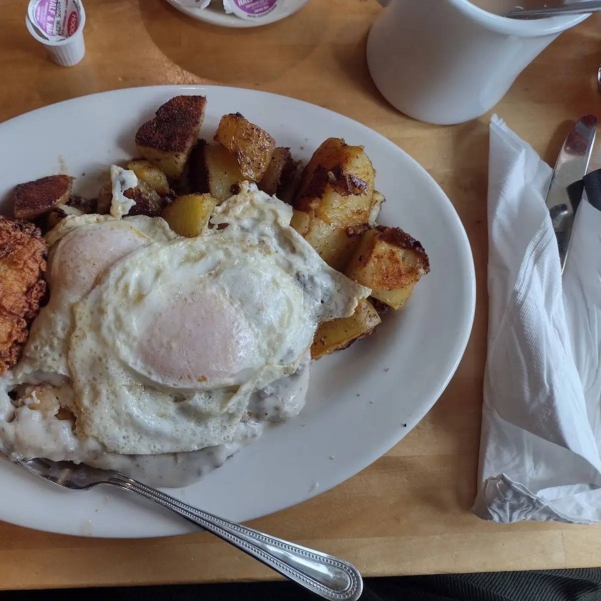 Biscuits & Gravy with Two Eggs