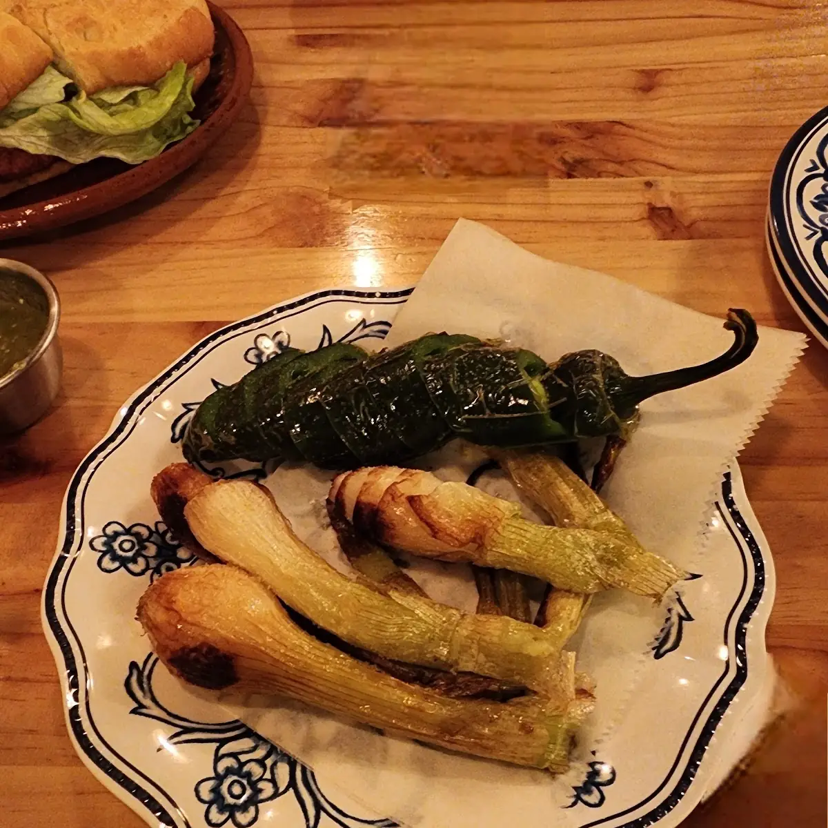 Grilled Jalapeños & Onions