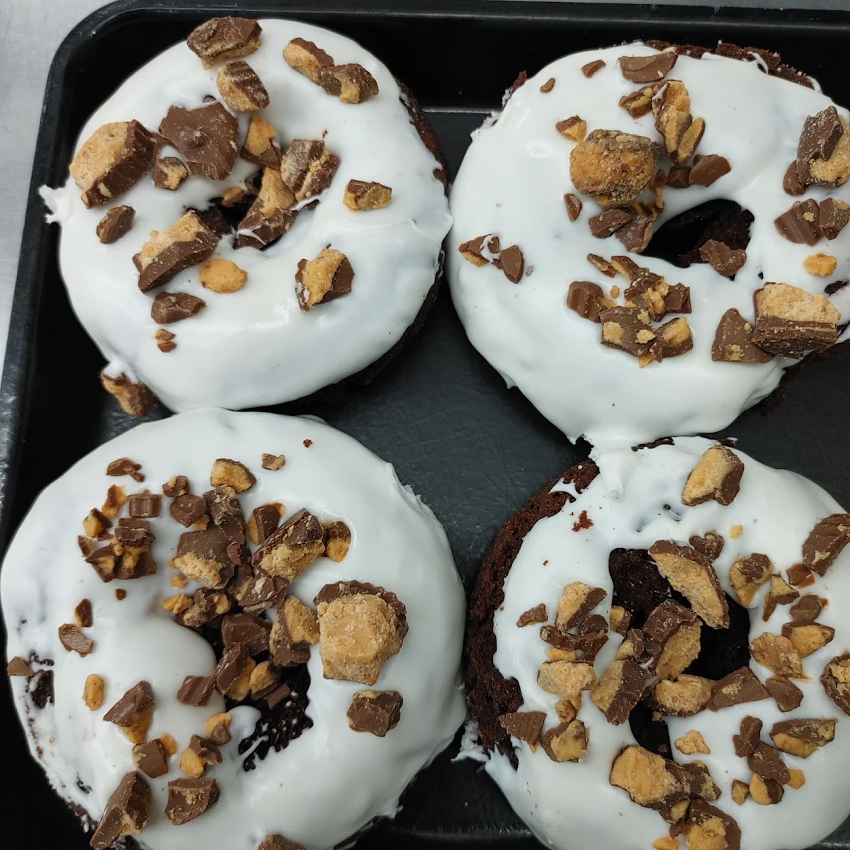 Peanut Butter Cup and Cream Donuts