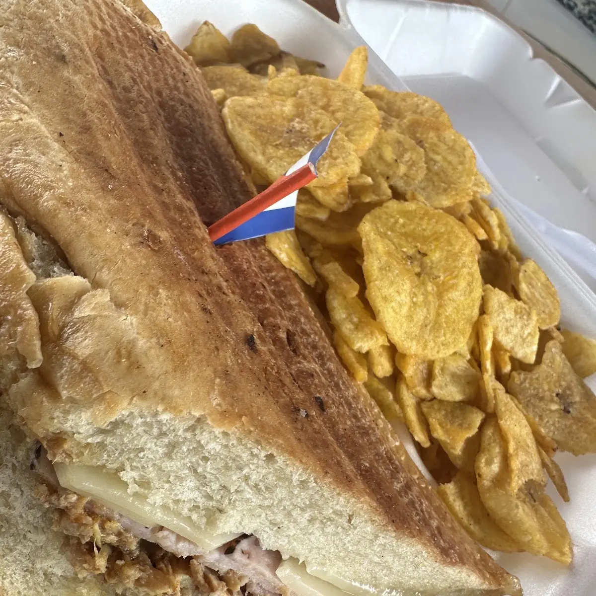 Cuban Sandwich with Plantain Chips