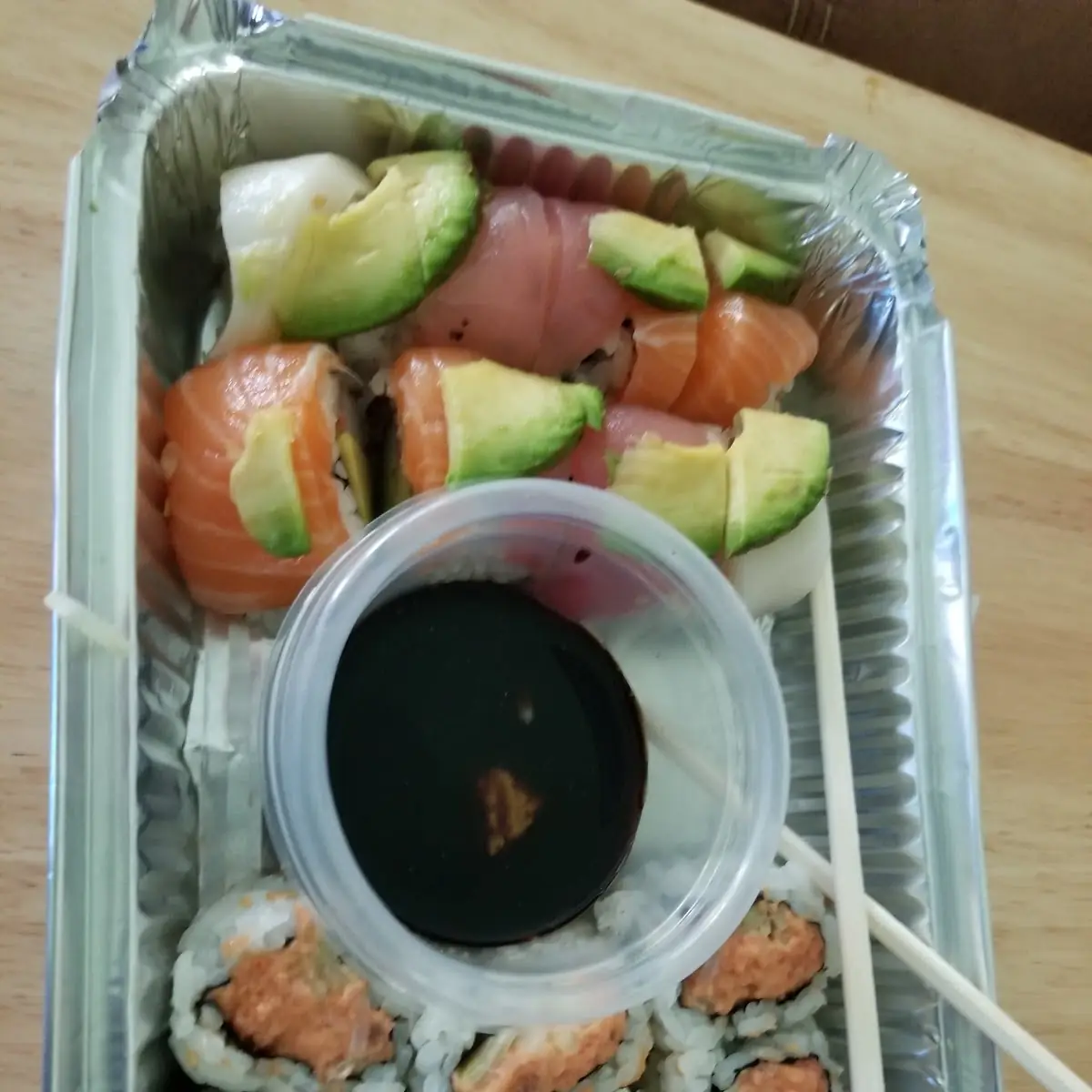 Rainbow Roll and Spicy Tuna Roll