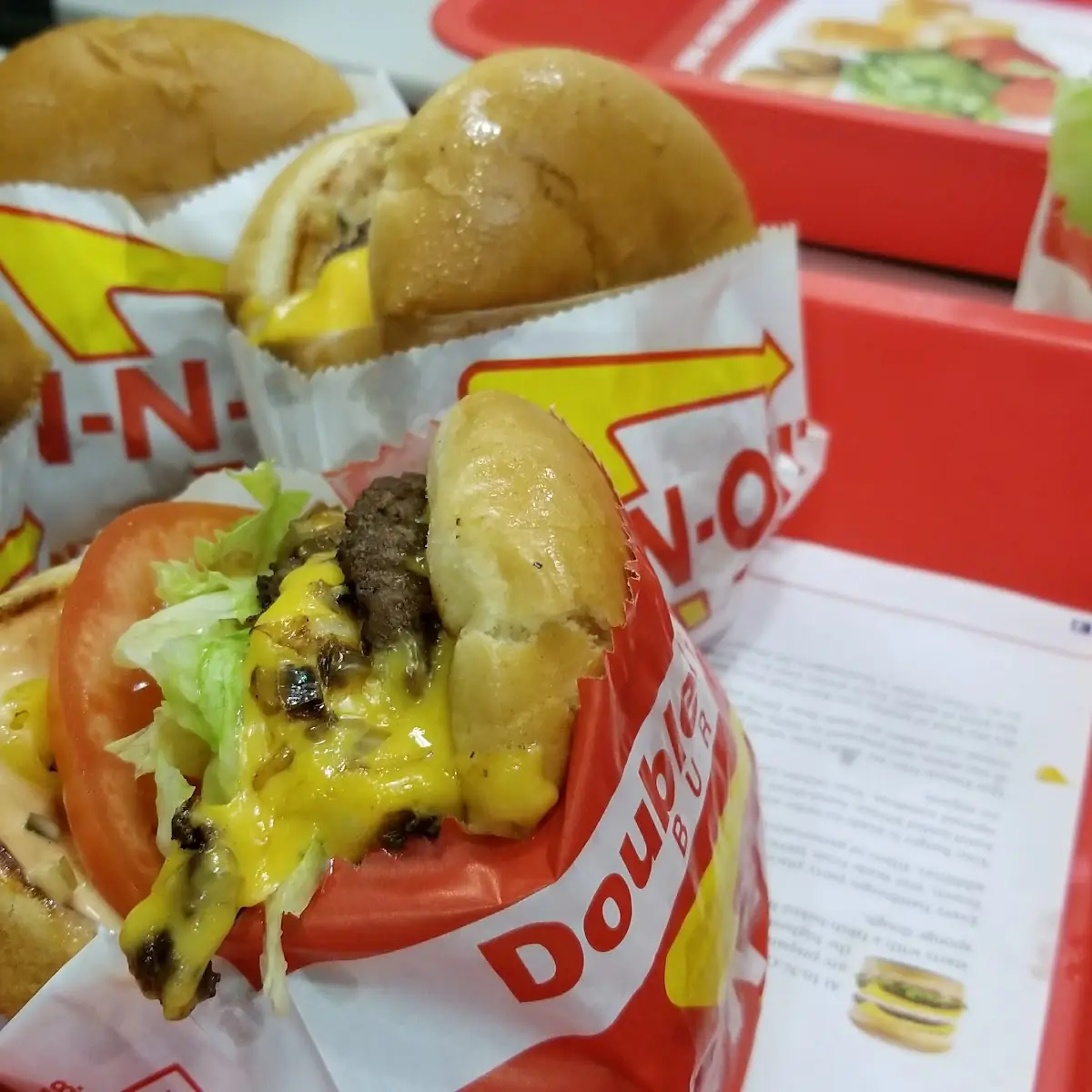 Double Double Cheeseburger Grilled Onions