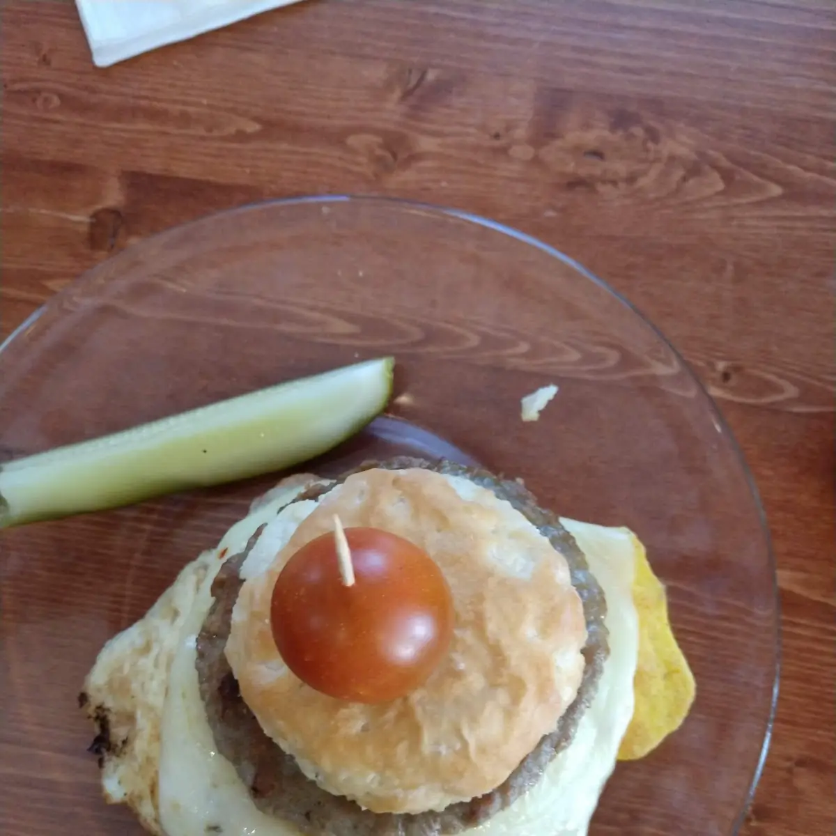 Breakfast Sandwich with Sausage Biscuit