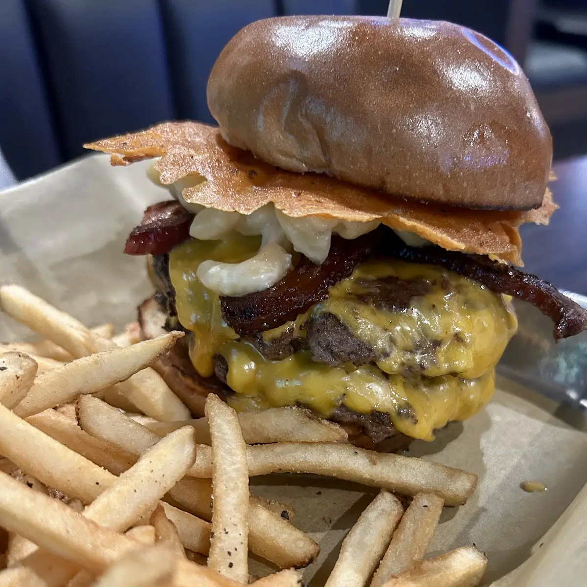 Cheese Curd Bacon Burger