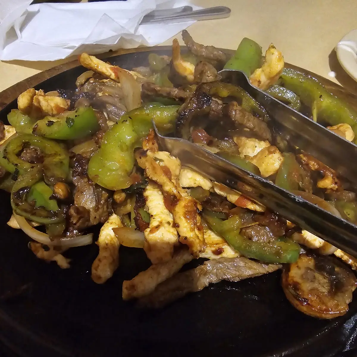 1 Chicken Tostada, 1 Beef Quesadilla, 1 Beef Burrito
