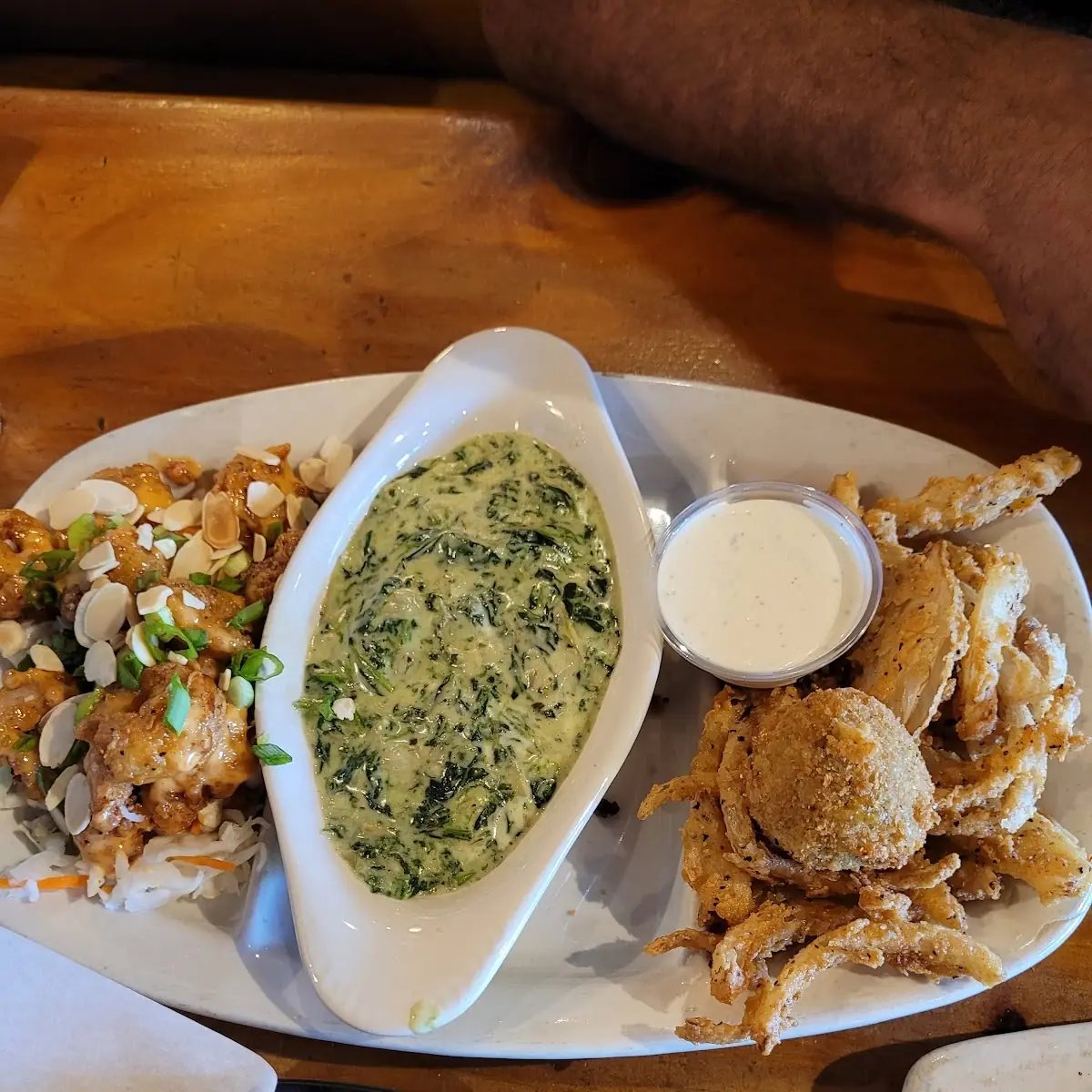 Fried Calamari and Spinach Dip