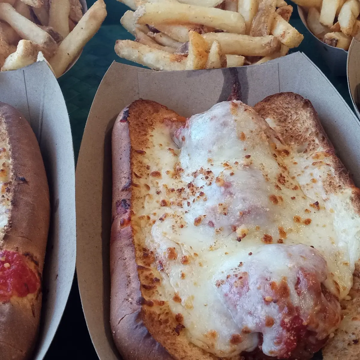 Meatball Sub Served with Waffle Fries
