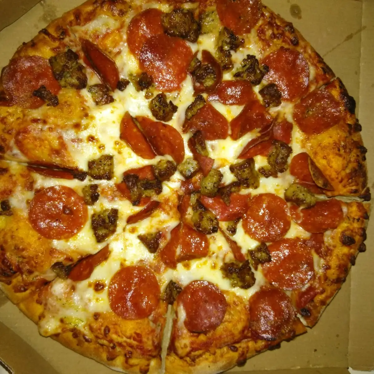 Pepperoni and Sausage Pizza