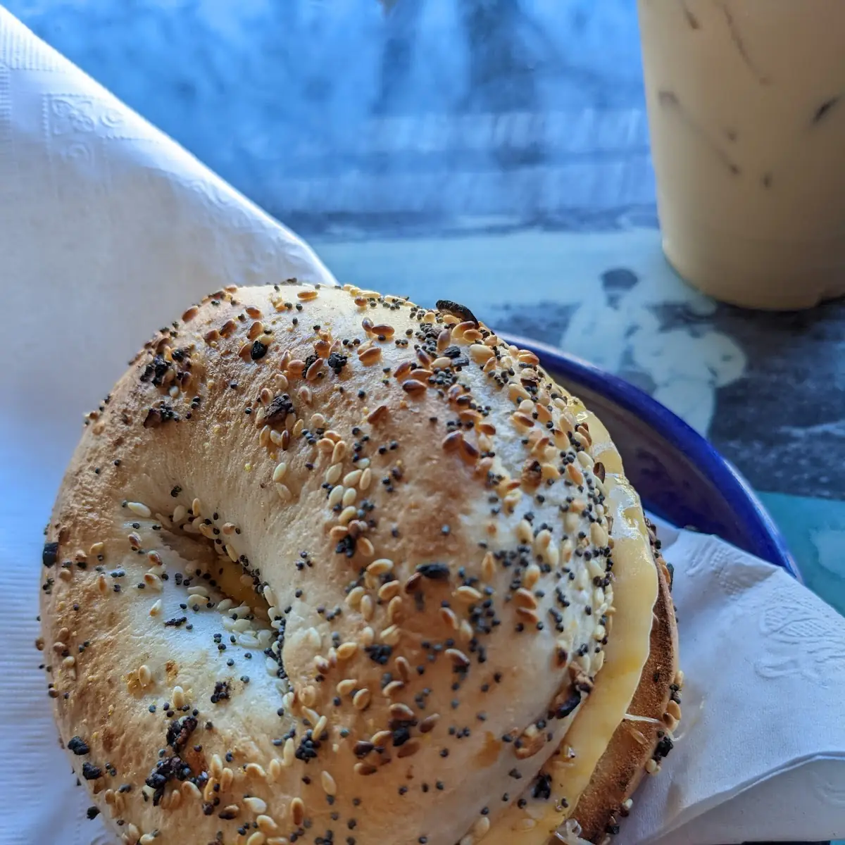Just Egg & Cheese on Everything Bagel
