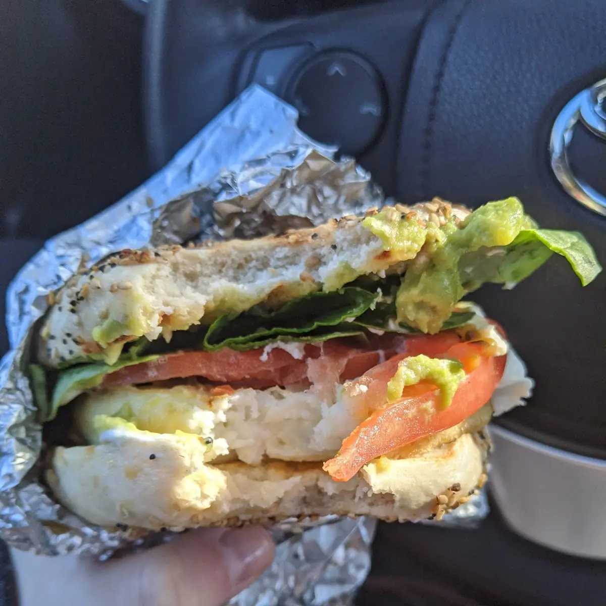 Veggie-Lucious on Everything Bagel