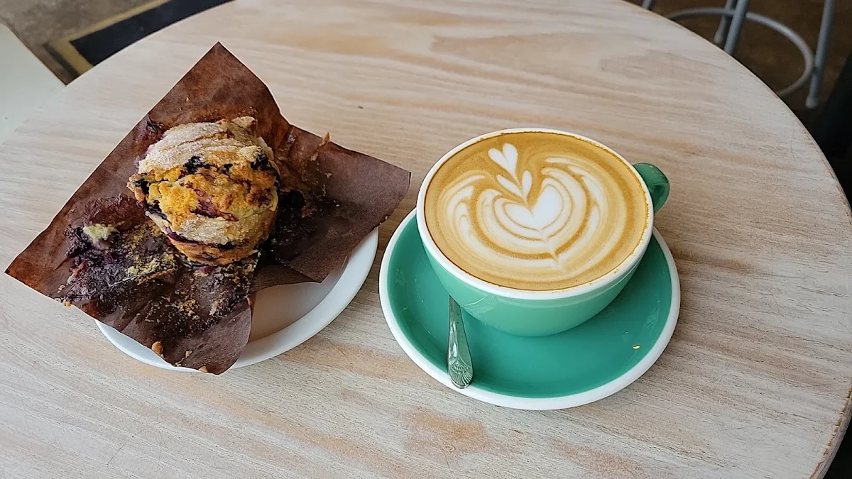 Coffee and Blueberry Muffin