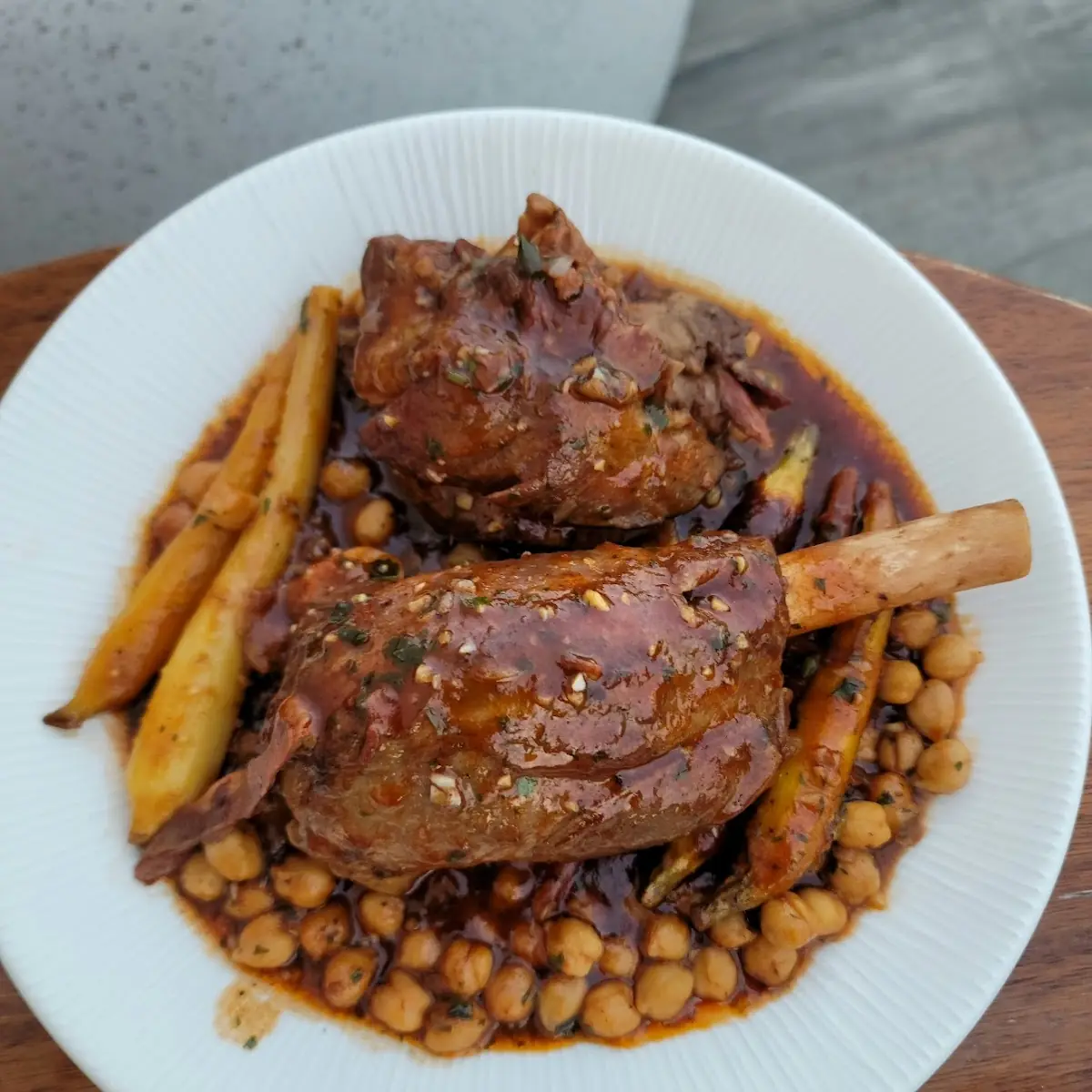 Late Night Braised Lamb Shank