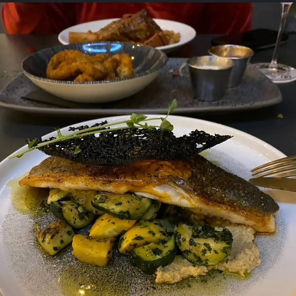 Seared Black Bass