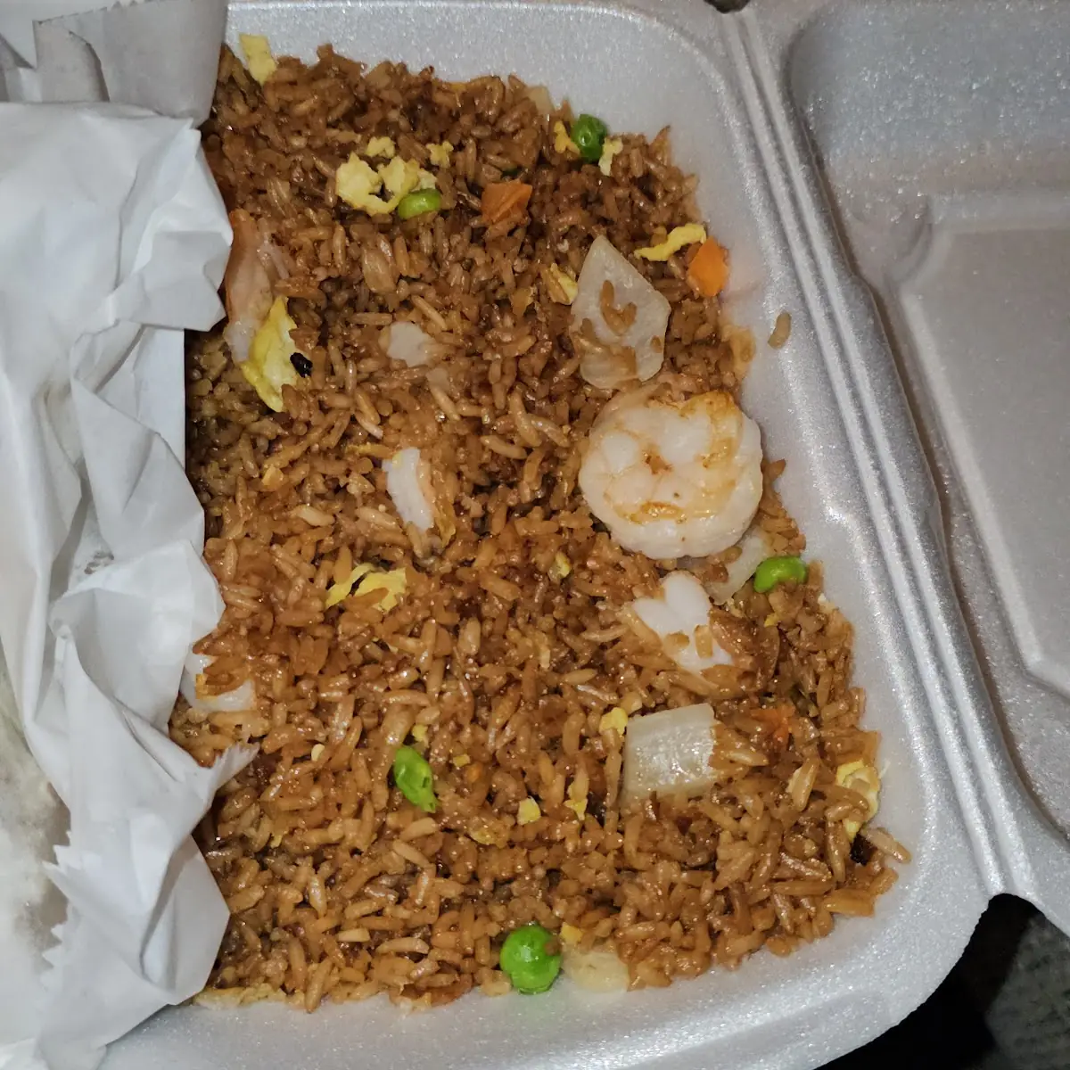 Philly Cheese Steak Sandwich and Shrimp Fried Rice